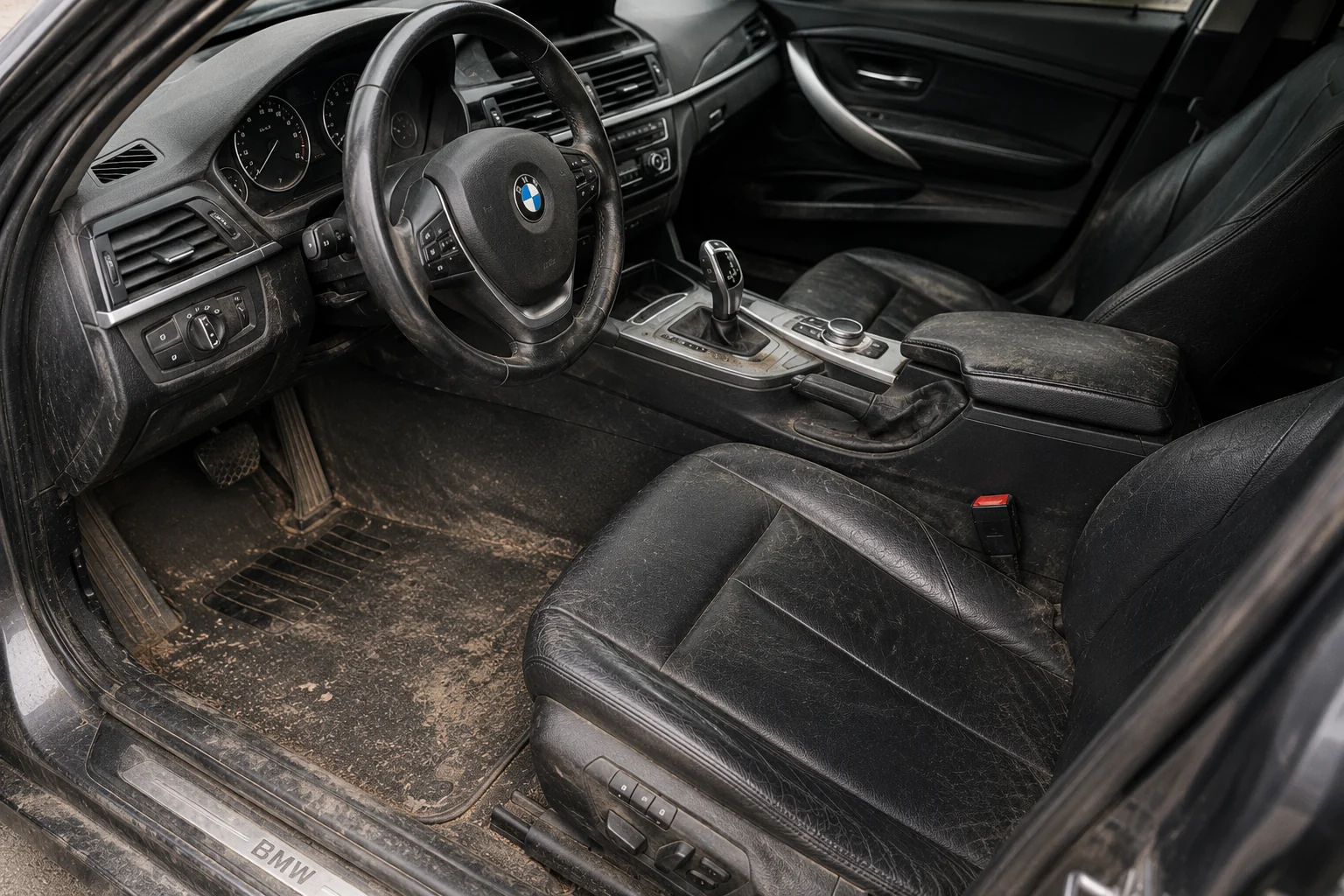 Netīrs BMW pirms detailing